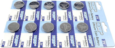 HQRP 10-Pack CR2032 3-Volt Lithium Cell Battery CR2O32 CR2032L...