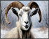 Posterizer 1 pcs-goat in snowy winter nature-oil painting style 1-Art for Animal Lovers-Landscape & Nature Art-Decor for Home & Office- unframed w...