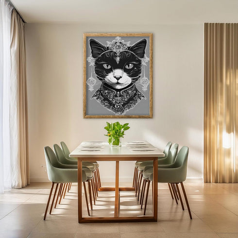 Posterizer 1 pcs- classic goth themed abstract black cat-Gothic Art-Art for Animal Lovers- Living Room Bedroom Decor- unframed wall art...