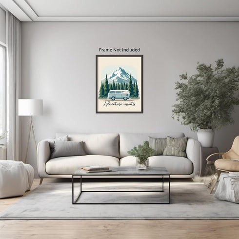 Posterizer 1 pcs-Adventure Awaits-Nature Travel Poster-Adventure Wall Art-Landscape & Nature Art- Gift for Nature and Beach Lovers-Living Room Bed...