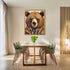 Posterizer 1 pcs-angry bear in work clothes-abstract art 2-Art for Animal Lovers-Abstract & Modern Art-Decor for Home & Office- unframed wall art...