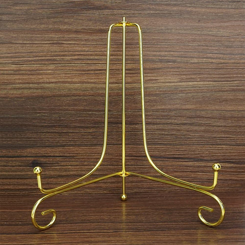 Artliving (2 pack 8 Inch Iron Display Stand, Gold Iron Easel Plate Display Photo Holder Stand, Displays Picture Frames, Cookbooks, Decorative Plat...