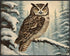 Posterizer 1 pcs-owl in nature-winter snowy scene in oil painting style-7-Art for Animal Lovers-Landscape & Nature Art-Decor for Home & Office- un...