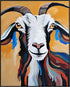 Posterizer 1 pcs- vibrant yellow background and a goat-Art for Animal Lovers-Abstract & Modern Art- Decor for Home & Office- unframed wall art...