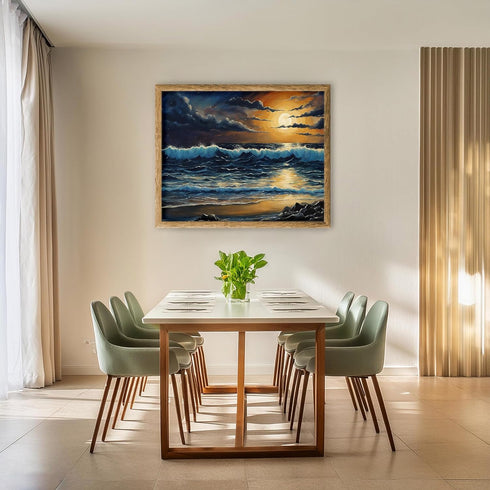 Posterizer 1 pcs- beach and the sea-abstract art 12-Landscape & Nature Art-Floral Botanical Art- Decor for Home & Office- unframed wall art...