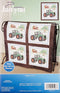 Janlynn Stamped Cross Stitch Quilt, Block Tractor...
