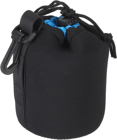 PATIKIL Camera Lens Bag, 3.3" IDx5.5 H Drawstring Lens Pouch with Thick Protective Neoprene, Lens Case for DSLR Camera Lens, Water Coffee Cups, Bl...