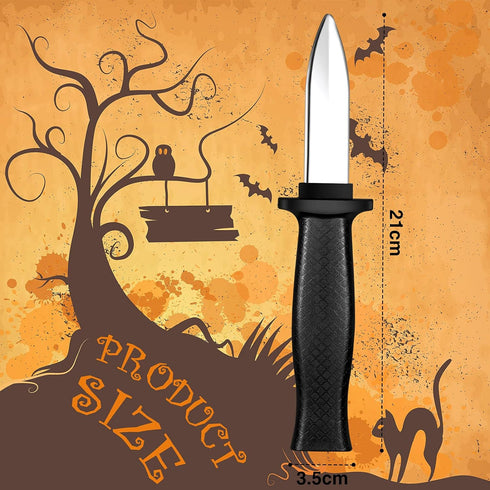 Sumind 4 Pieces Retractable Fake Knife Retractable Prop Knife Gag Magic Toy Fake Dagger Halloween Joke Disappear Blade Trick for Playing Joke...