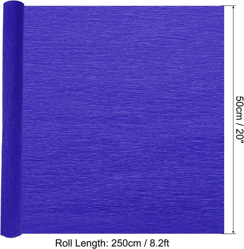 PATIKIL 8.2ft Crepe Paper Roll, 1 Roll 20" Width Soft Paper Streamer Sheet for Craft Flower Making Wrapping Party Birthday Wedding Decoration, Nav...