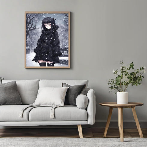 Posterizer 1 pcs- cute anime astyle gothic girl close up-Gothic Art-Gift for Girls, Teens-Living Room Bedroom Decor- unframed wall art...
