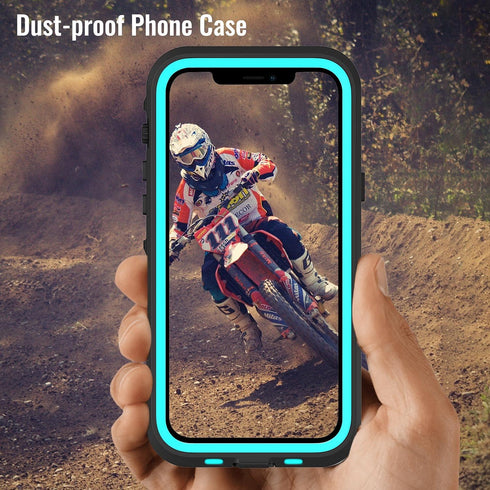 iPhone 13 Pro Max Waterproof Case - IP68 Shockproof Dustproof Full Protection with Lanyard (Teal)...