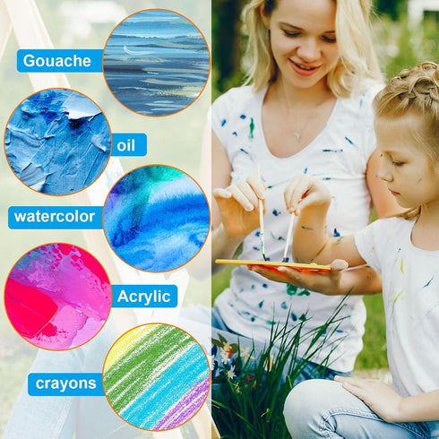 PATIKIL 4x4 Canvas Boards for Painting, 12Pack 100% Cotton Square Triple Primed Stretched Blank Canvas Panel for Acrylic, Oil, Tempera Paints, Whi...