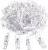 100 Pieces Clear Plastic Utility Paper Clip, Photo Paper Peg Pin, Clothes Line Clips, Craft Clips, 3.5 x 0.5cm x 0.7cm (Silver Glittered)...