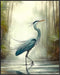 Posterizer 1 pcs-detailed depiction of a blue heron bird -3-Art for Animal Lovers Gift for Art Lovers Decorations for Bedroom, Office, Living Room...