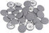 30pcs 40L Fabric Cloth Covered Button 25mm Round Metal Shank Sewing Buttons for Suits Dress Blouses, Grey...
