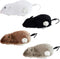 AUEAR, 4 Pack Wind Up Mouse Racing Mini Jumping Rat Plush Mice Realistic Looking Pet with Twirling Tail...