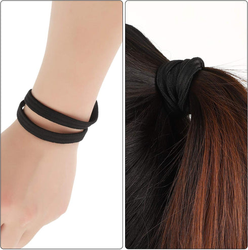 24 Pieces Thin Sports Elastic Headbands Black Skinny Athletic Exercise Hair Bands No Crease Soft Hair Bands Headbands Sweatband for Men Women Runn...