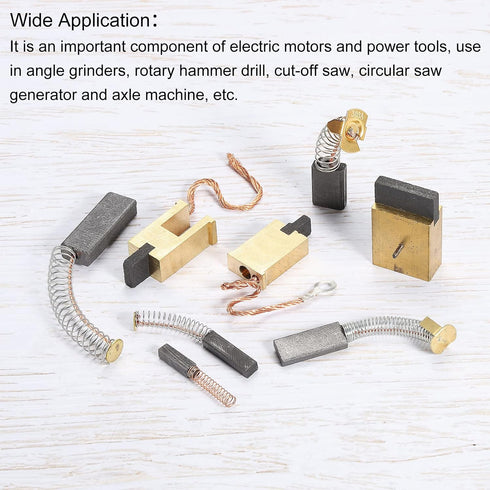 PATIKIL Carbon Brushes 0.51x0.31x2.81 Inch for Electric Motors Power Tool Angle Grinder Table Saw Spare Part Repair, 4 Pack...