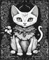 Posterizer 1 pcs- black and white cute little gothic kitten-Gothic Art-Art for Animal Lovers- Living Room Bedroom Decor- unframed wall art...
