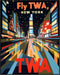 Posterizer 1 pcs-Retro vibrant travel poster-Fly TWA New York-Adventure Wall Art Gift for Men Women Entrepreneur-Decorations for Bedroom, Office,...