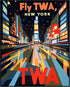 Posterizer 1 pcs-Retro vibrant travel poster-Fly TWA New York-Adventure Wall Art Gift for Men Women Entrepreneur-Decorations for Bedroom, Office,...