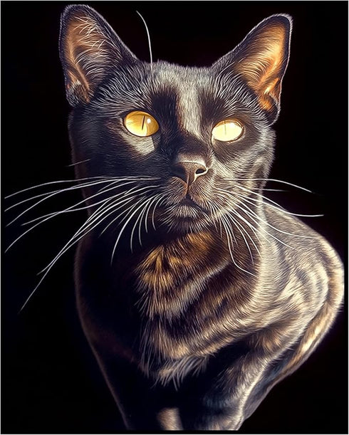 Posterizer 1 pcs-beautiful cat-kitty in the house art 2-Art for Animal Lovers Gift for Men Women Entrepreneur Teens Decor for Home & Office- unf...