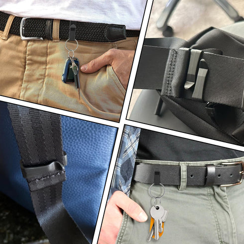 1-1/4" Plastic Webbing Ending Clip, 20 Pack Tactical Molle Belt Clip Hook, Hiking Camping Outdoor Backpack Strap Keeper Clips Slip Clip Buckle Hel...