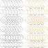 PAGOW 96Pcs Earring Hoop Jewelry Making, Hypoallergenic Teardrop Square Round Silver Gold Earrings Beading Hoop Bulk for DIY Crafts Accessories Su...