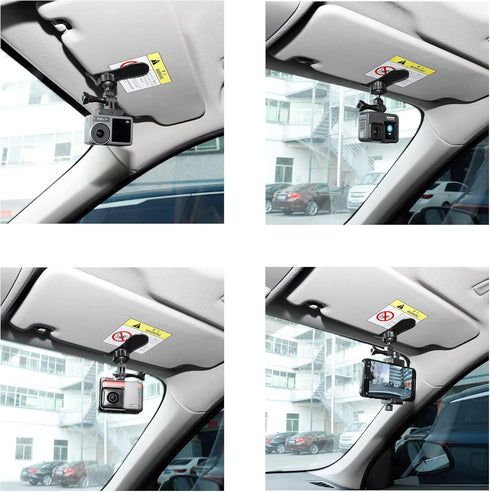 PellKing Car Sun Visor Mount VLOG/Video Holder for iPhone Samsung Cell Phone GoPro Insta360 X4 X3 X2 X RS R AKASO DJI Osmo Action 3 2 Camera and A...
