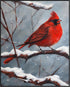 Posterizer 1 pcs-cute little bird in snowy winter scene -15-Art for Animal Lovers-Landscape & Nature Art-Decor for Home & Office- unframed wall ar...