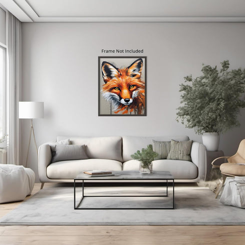 Posterizer 1 pcs- close up pf red pretty wild fox-Art for Animal Lovers-Gift for Art Lovers-Living Room Bedroom Decor- unframed wall art...
