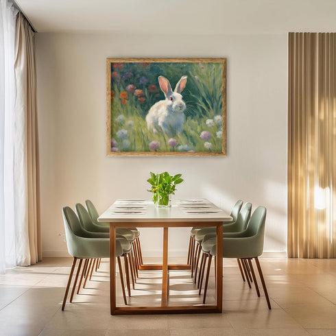 Posterizer 1 pcs- Cute Little Bunny in The wild-Art for Animal Lovers-Landscape & Nature Art- Living Room Bedroom Decor- unframed wall art...