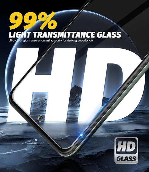 (3 Pack) Orzero Tempered Glass Screen Protector Compatible for Cricket Outlast/AT&T Jetmore, Precise Front Camera Cutouts HD Anti-Scratch Bubble-F...