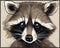 Posterizer 1 pcs- Portrait of a cute raccoon print-Art for Animal Lovers- Gift for Men Women Entrepreneur Teens-Living Room Bedroom Decor- unframe...