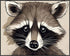 Posterizer 1 pcs- Portrait of a cute raccoon print-Art for Animal Lovers- Gift for Men Women Entrepreneur Teens-Living Room Bedroom Decor- unframe...
