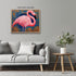 Posterizer 1 pcs- pink flamingo with mosaic style background-Art for Animal Lovers- Living Room Bedroom Decor- unframed wall art...