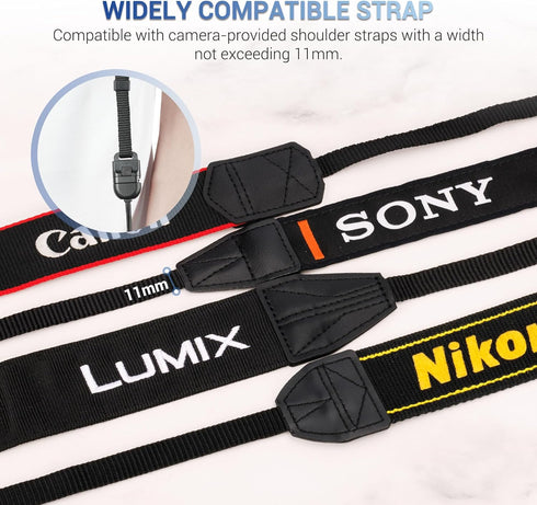JJC 2Pack Universal Camera Strap Quick Release Buckle, Durable & Scratch-proof Neck Strap Quick Release Loop Connector for Canon Nikon Sony Fujifi...