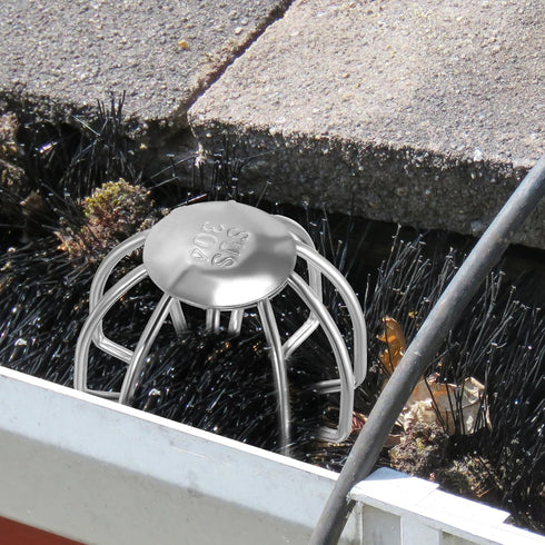 PATIKIL Gutter Guard, 304 Stainless Steel Down Pipe Strainer, Anti-Blocking Line Cap Drain Cover Downspout Protector for Blockage Leaves Debris, 3...