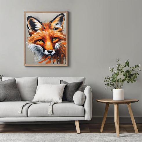 Posterizer 1 pcs- close up pf red pretty wild fox-Art for Animal Lovers-Gift for Art Lovers-Living Room Bedroom Decor- unframed wall art...