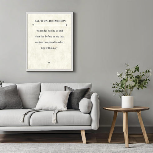 Posterizer 1 pcs-Ralph Waldo Emerson quote- What Lies Behind-Quotes and Poems-Motivational & Inspirational Art-Gift for Teachers-Decor for Home & ...