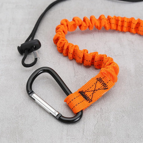 3pcs Tool Safety Rope Work-at-Height Hardware Tool Spanner Rope Retractable Elastic Rope With Carabiner and Adjustable Loop End Tool Fall Arrest S...