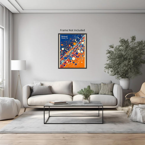 Posterizer 1 pcs-minimalist playful Roland Garros-tennis player art -7-Sports & Hobby Art Gifts for sports fans Living Room Bedroom Decor- unframe...