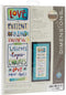 Dimensions 70-35345 'Love Is' Counted Cross Stitch Kit for Beginners, 14 Count White Aida Cloth, 6'' x 18'', Blue...