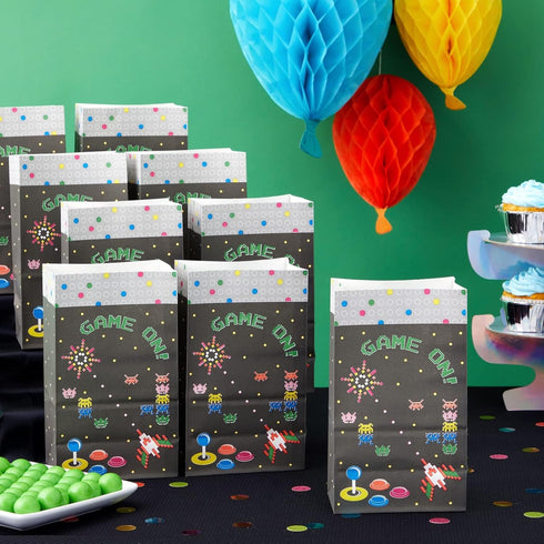 BLUE PANDA 36 Pack Video Game Goodie Bags for Retro Arcade Party Favors, Treats, and Gamer Gifts (5x9x3 in)...