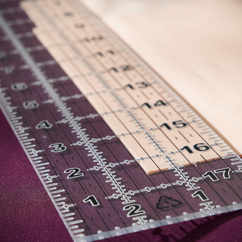 Fiskars Sewing Ruler - 3" x 18" Acrylic Ruler - Sewing and Quilting Ruler with Gridlines - Arts and Craft Supplies - Clear...