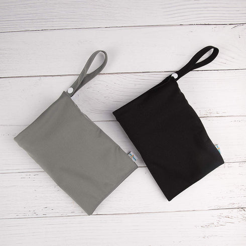 babygoal Wet Dry Bags for Baby Cloth Diapers, Washable Travel Bags, Beach, Pool, Gym Bag for Swimsuits & Wet Clothes with Two Zippered Pockets 2 P...