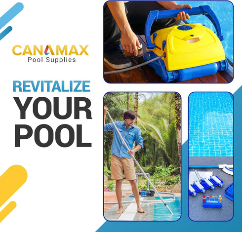 Canamax Ultra Durable Hand-Held Sponge Swimming Pool Scrub Brush - Pack of 2 Pool Scrubber - Ideal for Pool Tile & Grout, Walls, Vinyl Liners, Spa...