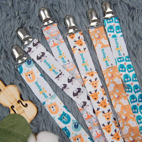 Babygoal Pacifier Clips - 6 Pack Holder for Boys & Girls, Fits Most Pacifier Styles & Teething Toys...