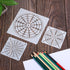 PATIKIL 16 Segment Mandala Stencil, Mandala Stencils Reusable Mandala Template Painting Tool for Drawing on Wood Fabric Glass Wall, White...