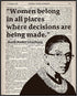Posterizer 1 pcs-Ruth Bader Ginsburg-Women Belong-Quotes-Afro-American Art Collection- Living Room Bedroom Decor- unframed wall art...
